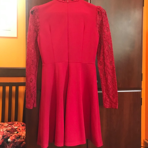 Shein dark red lace dress M - Picture 8 of 8